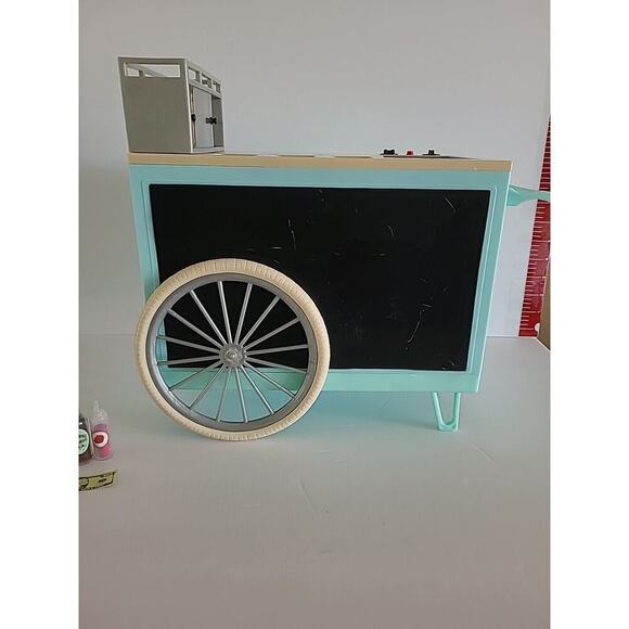 Our Generation Hot Dog Stand Food Cart *FLAWED* Incomplete Set - Picture 12 of 14